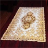 PVC gold-embossed mat, Western table mat, Middle Eastern round table mat, round coffee table mat, hollowed-out mat, household heat insulation mat, no-wash, waterproof, oil-proof, anti-slip, heat-resistant and wear-resistant Item Picture